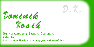 dominik kosik business card